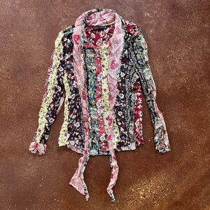 Flowy colorful boho-style Zara blouse